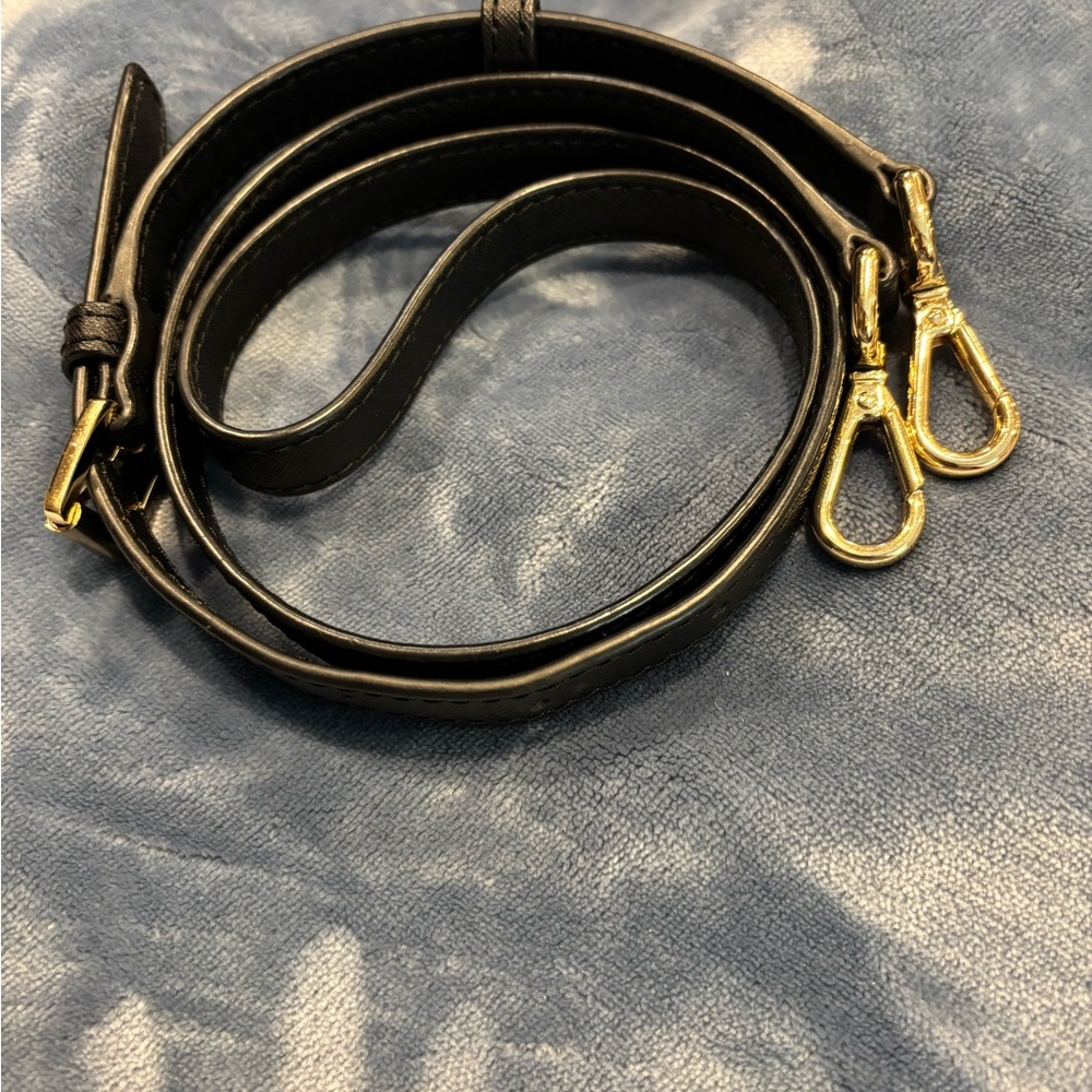 Michael Kors Black Leather Strap with Gold Hardware